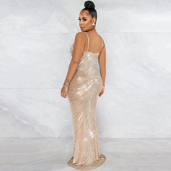 NEW Beautiful Sparkling Bling Rhinestone Evening Gown Prom Or Quincenera… - Picture 7 of 8